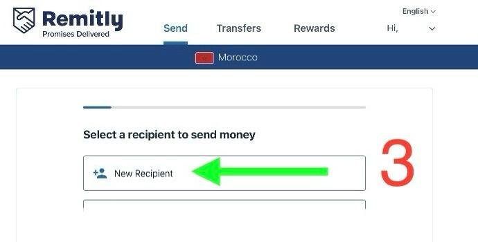 Select Morocco in Remitly
